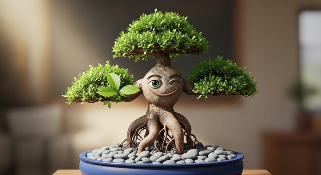 Groot Bonsai Tree in Pot.