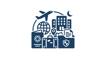 Fototapeta premium Travel Planning and Tourism Concept Icon