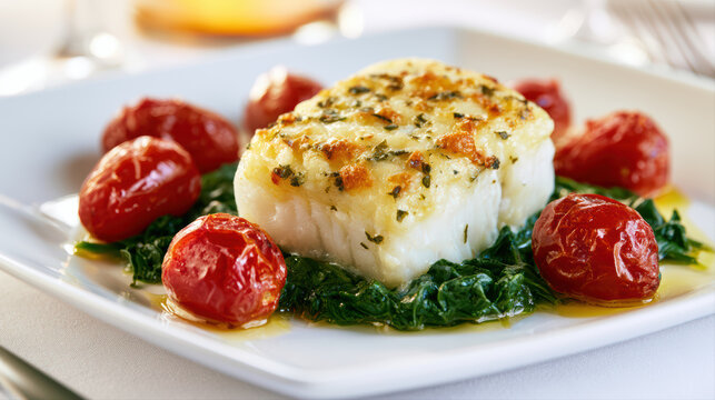 baked halibut fillet with lemon herb butter