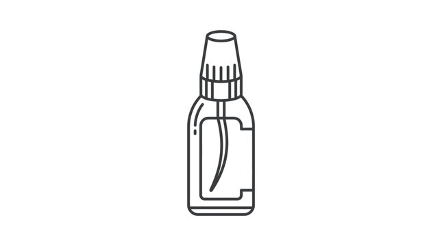 Line art illustration of a correction fluid bottle