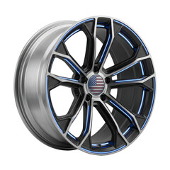 Obraz premium Futuristic Concept Car Wheel Representing Advanced Automotive Innovation and High-Tech Transport