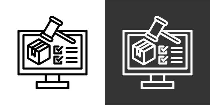 Test Cases Black And White Multiple Style Icon Set Collection Pack Vector Illustration 