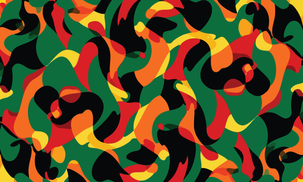 Geometric african pattern juneteenth ethnic tribal culture heritage flag red black green yellow decorative ornamental vector illustration graphic design abstract