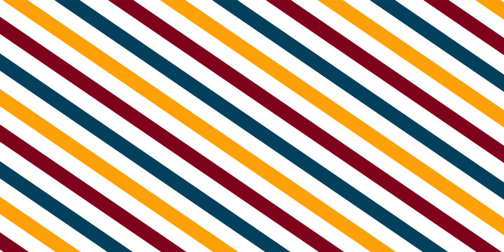 Vector striped seamless pattern with diagonal stripes. Colorful background. Wrapping paper. Print for interior design and fabric. Kids background. Backdrop in vintage style.