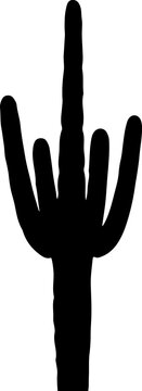 Black cactus hand gesture, obscene sign, rude symbol, vector illustration