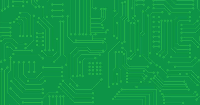 Electronic schematic diagram with microcontroller and resistors. Technology circuit board background. Vector eps10
