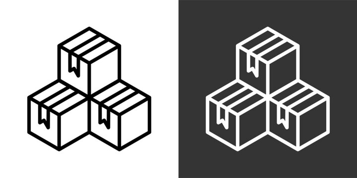 Product Black And White Multiple Style Icon Set Collection Pack Vector Illustration 