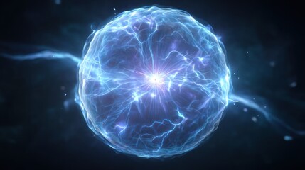 Obraz premium Energy sphere with electrical activity