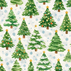 Fototapeta premium Isolated Christmas pine tree on white background with winter holiday decoration illustration