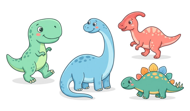 Cute cartoon dinosaurs for kids