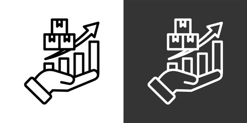 Demand Surge Black And White Multiple Style Icon Set Collection Pack Vector Illustration  © Kholifah rokhman