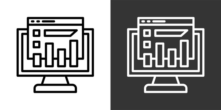 Moving Average Black And White Multiple Style Icon Set Collection Pack Vector Illustration 