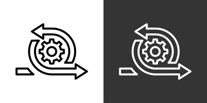 Divergence Black And White Multiple Style Icon Set Collection Pack Vector Illustration 