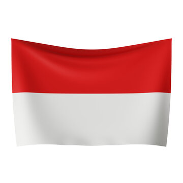 Indonesian Flag 3D Render