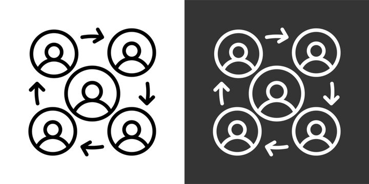 Human Capital Black And White Multiple Style Icon Set Collection Pack Vector Illustration 