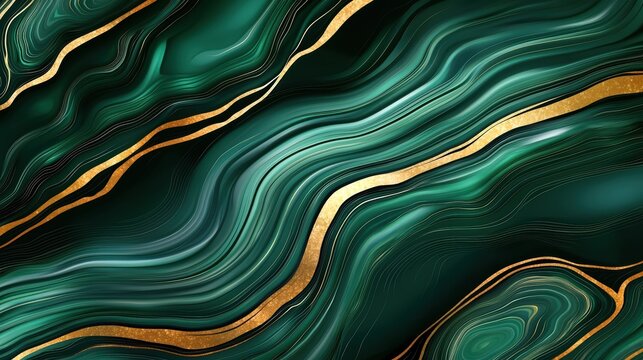 Abstract luxury emerald green marble texture with elegant golden veins patterns luxurious green marble surface with intricate flowing gold liquid veins