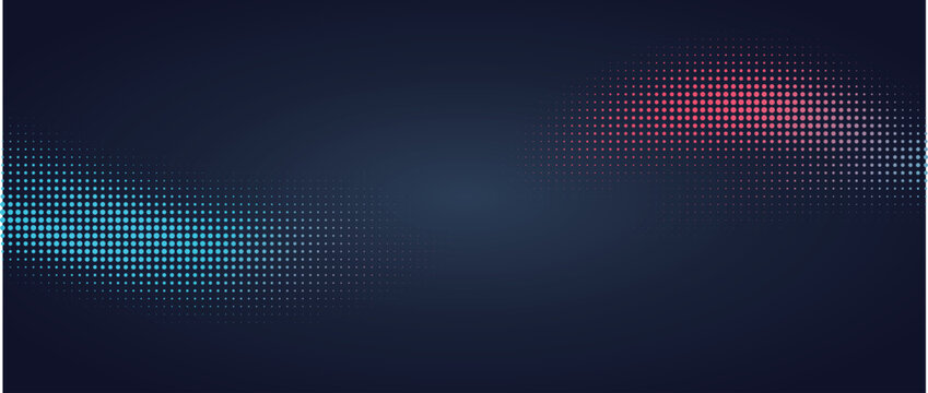 Abstract background with a halftone wave pattern in blue and pink gradient vector illustration