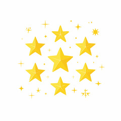 Fototapeta premium Golden Stars and Sparkles Illustration