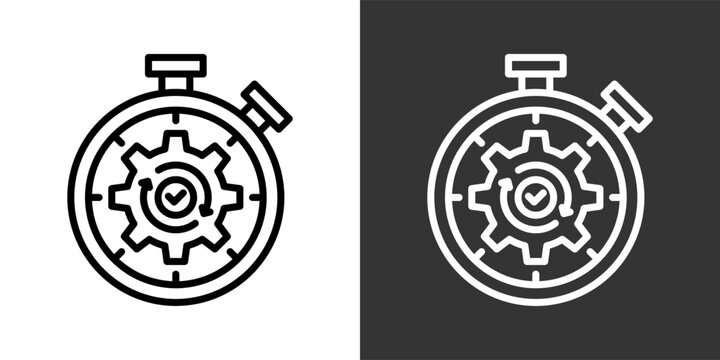 Consistency Black And White Multiple Style Icon Set Collection Pack Vector Illustration 