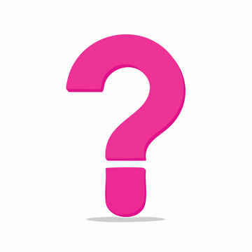 Pink Question Mark Symbol
