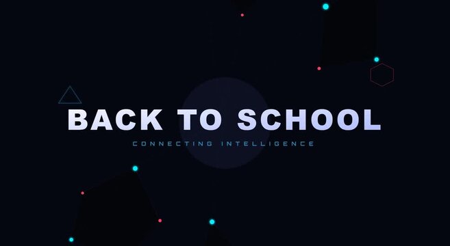 Back to school motion animation background, with digital network connections