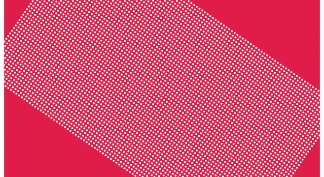 Dynamic red animation background, with rotating white, halftone grid pattern animation