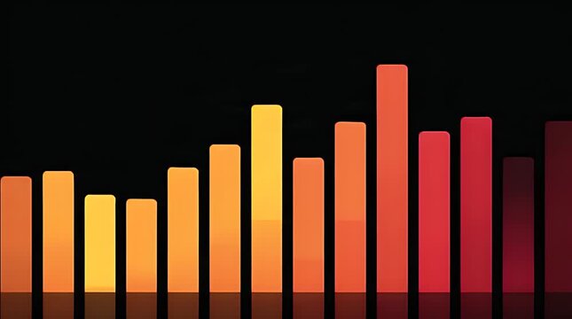 Colorful Sound Equalizer Bars in Dark Background