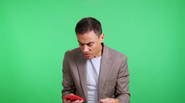 Angry businessman yelling on phone with credit card problem