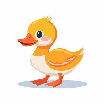 Cute cartoon duckling illustration