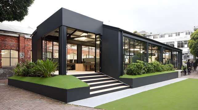 transformed into temporary office for covert corporate transaction