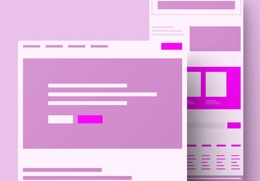 Modern Website Landing Page Wireframe Template