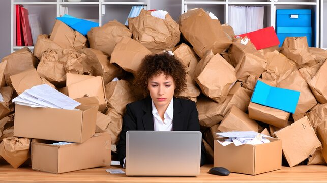 organizing digital files on computer in clutter free office environment