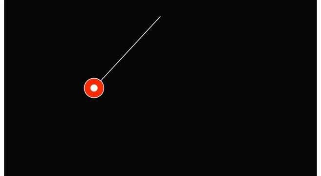 Minimalist pendulum swing animation: rhythmic motion for hypnosis and focus animation