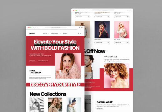 Stylish Fashion Landing Page Template