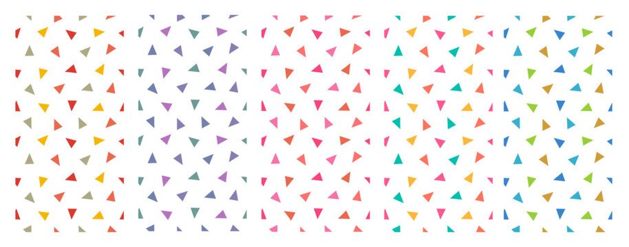 Colorful Triangle Repeat Patterns on Transparent Backgrounds