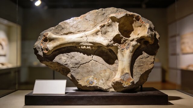 Fossil Specimen Museum Pedestal Scene
