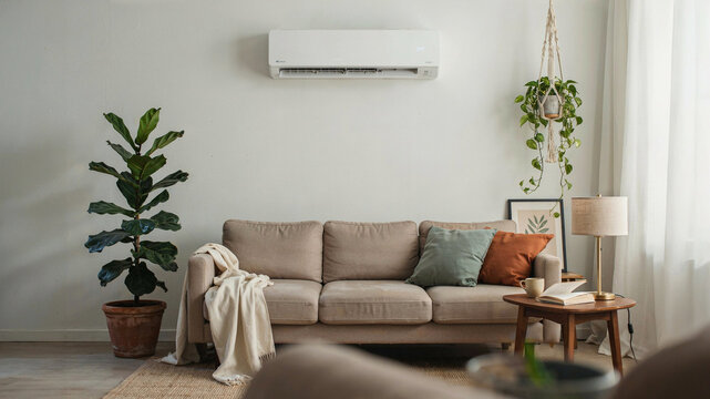 modern living room with sofa