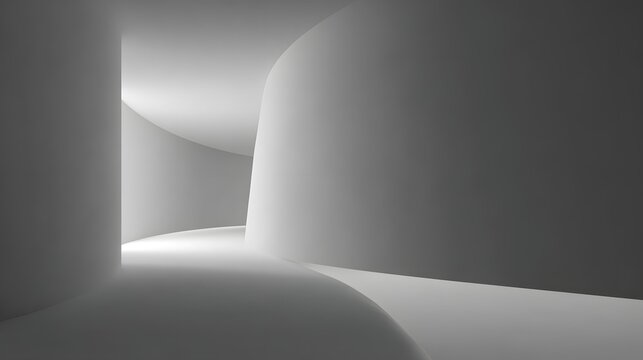 studio with gentle light falloff across curved wall corner creating smooth tonal gradient