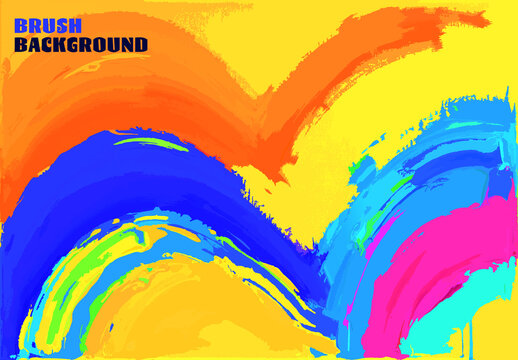 Abstract Colorful Brush Stroke Background