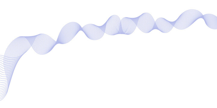 Abstract faint wavy purple sinusoidal line across white background bordered frame modern digital visualization futuristic technology concept minimal clean design aesthetic