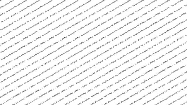 無断転載禁止とAI学習禁止のメッセージが入った透かし用ウォーターマークパターン素材。斜め配置のテキスト。Watermark pattern background with text prohibiting unauthorized re-upload and AI learning.