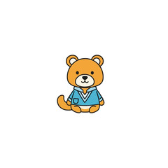 Cute Cartoon Brown Bear Cub. © Sera