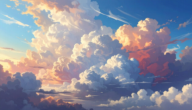 Dramatic cloudscape illustration