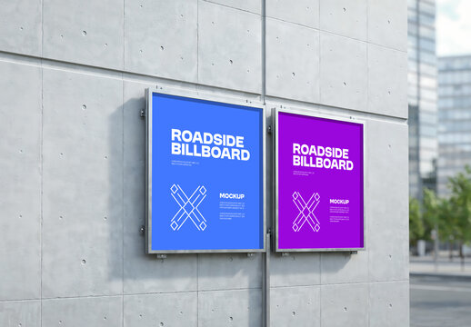 Square Wall Banner Mockup
