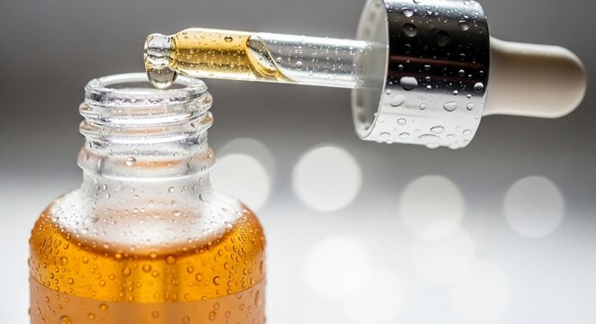 Dropper bottle close up