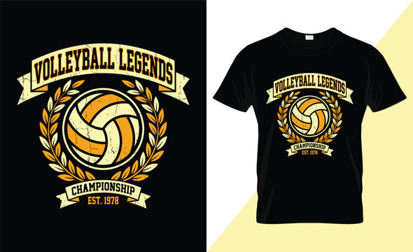 Volleyball legends championship t-shirt design