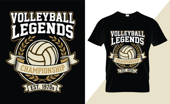 Volleyball legends championship t-shirt design