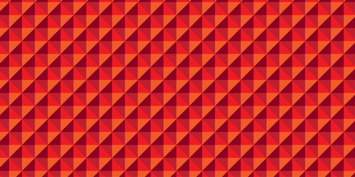 Seamless pattern with hexagon cube geometric pattern. red squares abstract cubic background. Vector mosaic and wall business design.