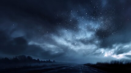 Fototapeta premium Night sky over water