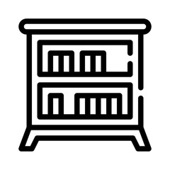bookshelf line icon © notivestudios